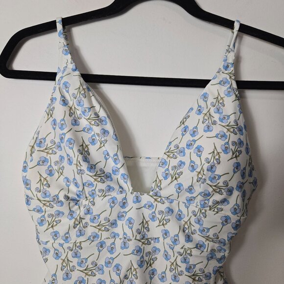 J. Crew Size 8 Plunge Halter One-Piece Swimsuit Liberty Ros Floral NEW - Picture 3 of 15